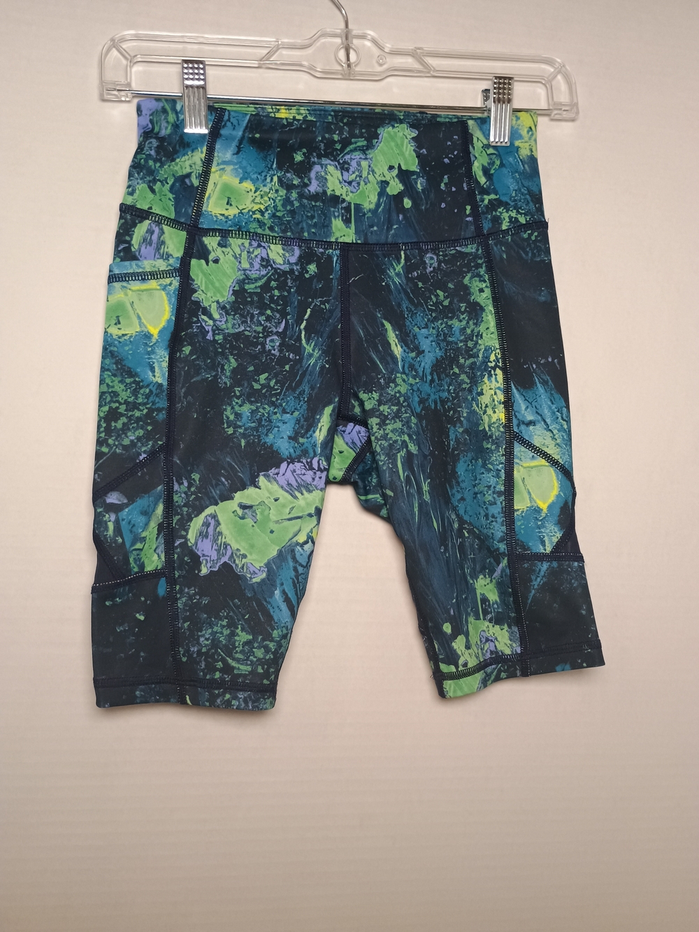 FILA Abstract Print Athletic Leggings Blue & Green Womens XS Like New